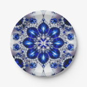 Papier bord met Blauw Wit Kleuren Ontwerp (Voorkant)