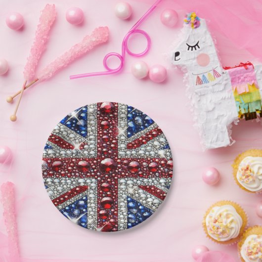Papier bord met Britse kleuren Design (Feest)