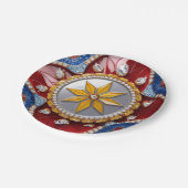 Papier bord met Colombiaanse kleuren Design (Gekanteld)