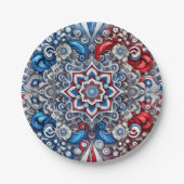 Papier bord met Frankrijk Kleuren Design (Voorkant)