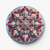 Papier bord met Noors Kleuren Ontwerp (Voorkant)