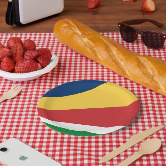 Papier bord met Seychellen Kleuren Ontwerp (Picknick)
