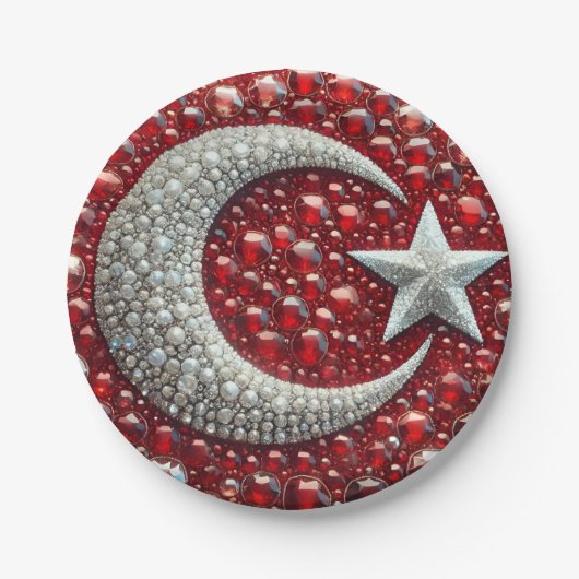 Papier bord met Turks Kleuren Ontwerp (Voorkant)