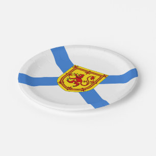 Papier bord onder de vlag van Nova Scotia