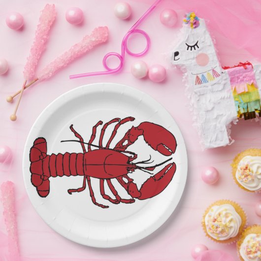 Papier bord retro-kreeft (Feest)