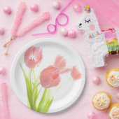 Papier bord Retro roze tulpbloem (Feest)