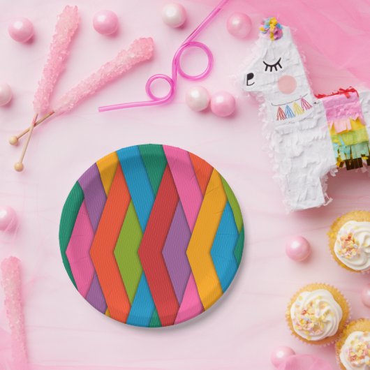 Papier Borden Kleurrijk Papieren Bordje (Feest)