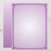 Papier Bordure de lavande et de prune (Devant / Derrière)