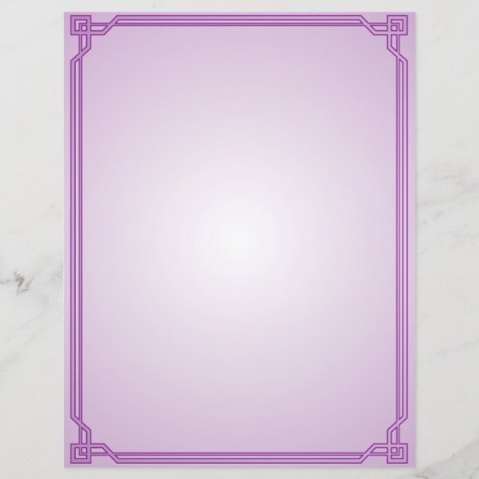 Papier Bordure de lavande et de prune (Devant)