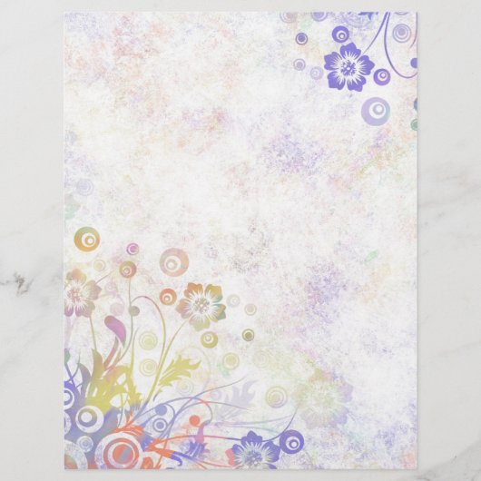 Papier Bordure florale Pastel multicolore (Devant)