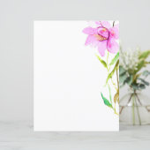 Papier Bordure florale rose (Debout devant)