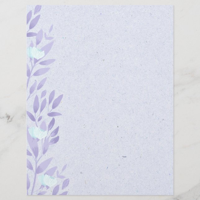 Papier Bordure lavande vintage (Devant)