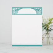 Papier Bordure Peacock Feather personnalisable (Debout devant)