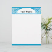 Papier Bordure Peacock Feather personnalisable (Debout devant)