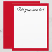 Papier Bordure rouge (Devant / Derrière)
