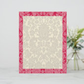 Papier Bordure rouge Damas (Debout devant)