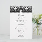 Papier Bordures vintages en noir Damas (Debout devant)