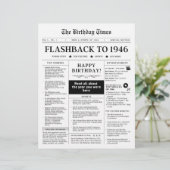 Papier Born in 1946 Fun Newspaper black and white (Debout devant)