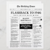 Papier Born in 1946 Fun Newspaper black and white (Devant / Derrière)