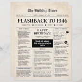 Papier Born in 1946 Mock Newspaper sepia (Devant / Derrière)