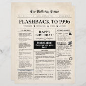 Papier Born in 1996 Sepia Newspaper (Devant / Derrière)