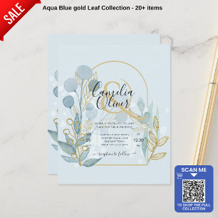Papier Botanica Moderne ; Faire-Part de Mariage Aqua SeaG
