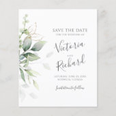 Papier Botanical Gold Greenery Eucalyptus Wedding (Devant)