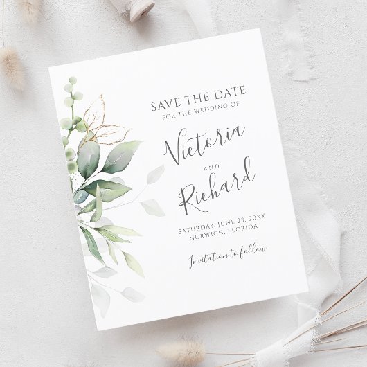Papier Botanical Gold Greenery Eucalyptus Wedding