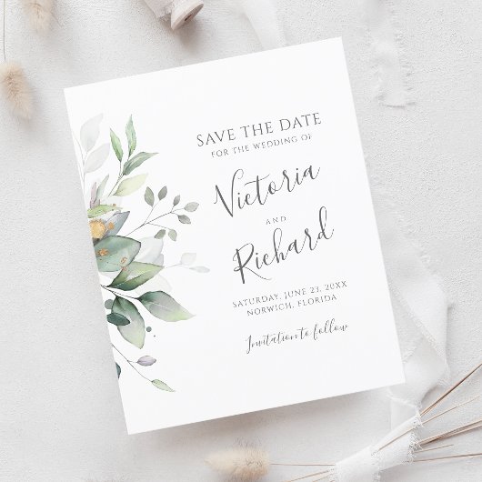 Papier Botanical Gold Greenery Eucalyptus Wedding