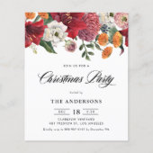 Papier Botanique Amaryllis Fête de Noël Invitation (Devant)