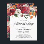 Papier Botanique Amaryllis Sweet 16 Party Invitation<br><div class="desc">Famille Invitation et amis à votre événement avec cette invitation sucrée personnalisable 16 party. Il présente des amaryllis aquarelle, des roses, des ranunculus et des chrysanthèmes avec un motif floral assorti. Cette invitation au sweet sixteen botanique est parfaite pour les fêtes d'automne et de Noël. Personnalisez cette invitation florale douce...</div>