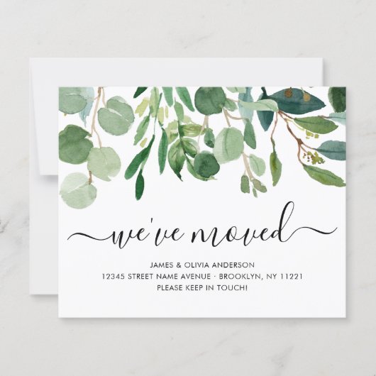 Papier Botanique Nous avons déménagé Nouvelle Maison Démé (Devant)