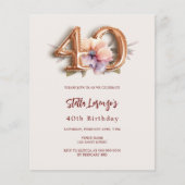 Papier Bouche d'or fleuri beige budget 40e anniversaire (Devant)