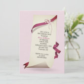 Papier bouclé 80e anniversaire invitation (Debout devant)