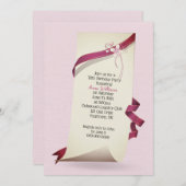 Papier bouclé invitation 70e anniversaire (Devant / Derrière)