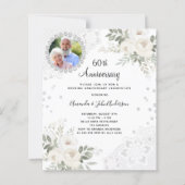 Papier Boucles de diamants photo 60e faire-part de mariag (Devant)