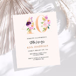 Papier Boucles de pêche rose 40e anniversaire invitation<br><div class="desc">Une invitation moderne, élégante et glamour pour une fête de 40e anniversaire. Un arrière - plan de couleur pêche. Décoré avec des numéros de foral en faux or et rose. Le nom est écrit avec un script de style moderne écrit à la main. Personnalisez et ajoutez les détails de votre...</div>