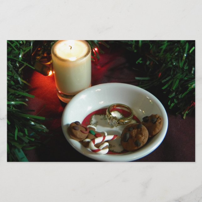 Papier Bougie V de biscuit de Noël (Devant)