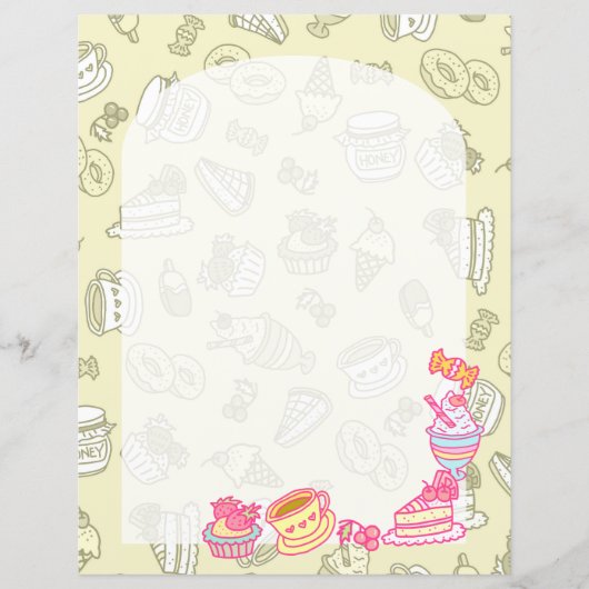 Papier Boulangerie et boissons vertes (Devant)