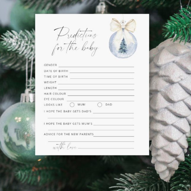 Papier Boule de Noël Bébé prédictions et conseils (Créateur téléchargé)