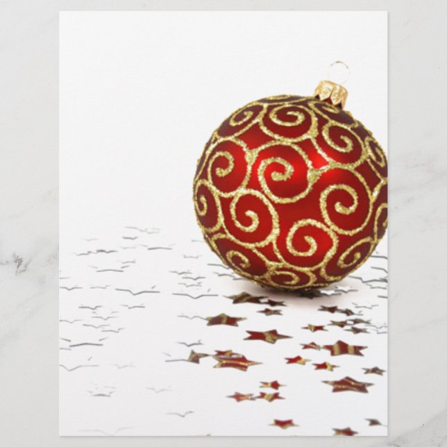 Papier Boules de Noël rouges décoratives (Devant)