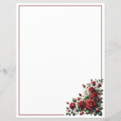 Papier Bouquet Coin Rouge Cramoisi (Dos)