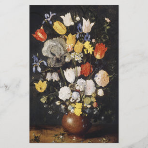 Papier Bouquet de fleurs dans un vase de terre (1610)