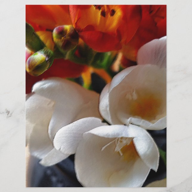 Papier bouquet de freesias (Devant)