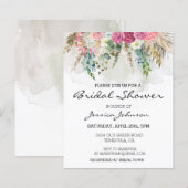 Papier Bouquet floral de eucalyptus bohème à l'aquarelle (Devant / Derrière)