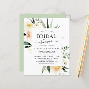 Papier Bouquet floral de mariage sage verdure