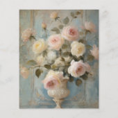 Papier Bouquet floral français officiel bleu n rose class (Dos)