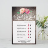 Papier Bouquet Rustique Fleur "Il A Dit Qu'Elle A Dit" Je (Debout devant)