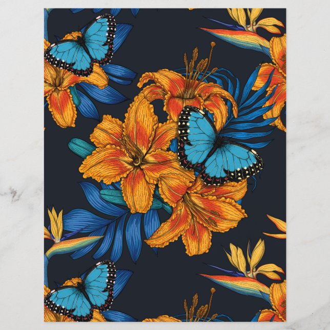 Papier Bouquet tropical (Devant)