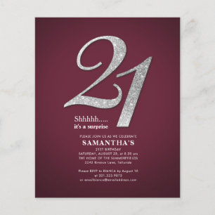 Papier Bourgogne abordable 21e anniversaire Paillettes ar
